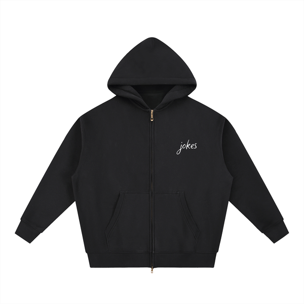 Oversized Fleece 'Jokes' Hoodie