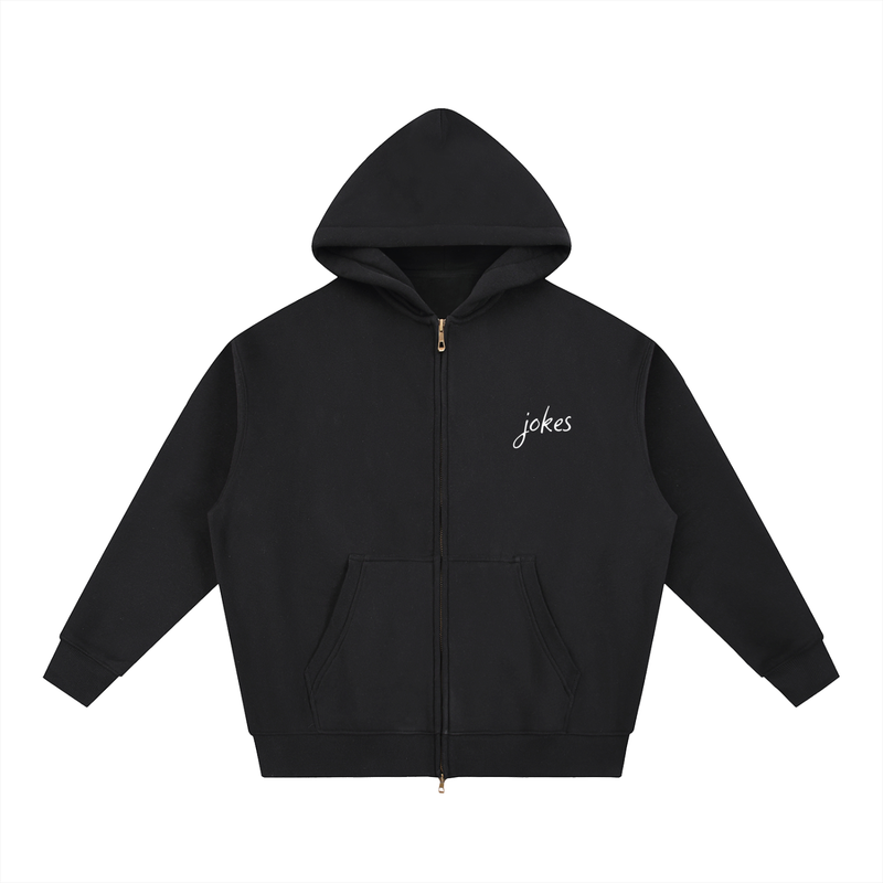 Oversized Fleece 'Jokes' Hoodie